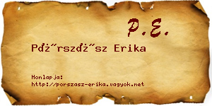 Pórszász Erika névjegykártya